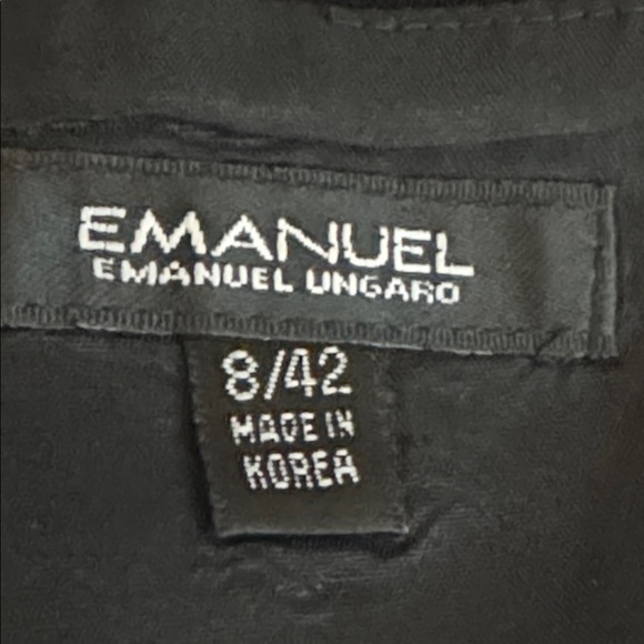 Emanuel Ungaro Midi Sleeveless Black Professional Dress Size 8 42 Designer Work - Picture 5 of 7